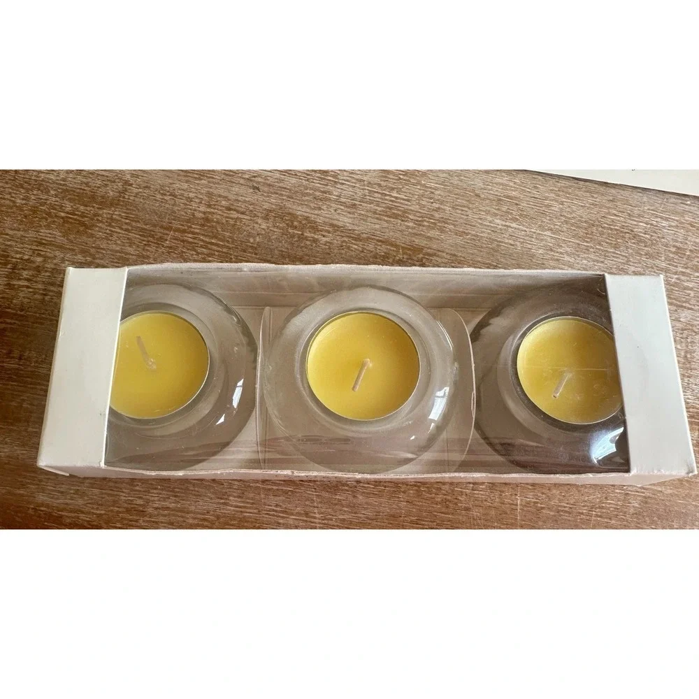 VTG Pier 1 Imports Candle Holder Banana‎ Pineapple Scented Candles (pack Of 2)